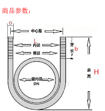 不锈钢U型螺栓